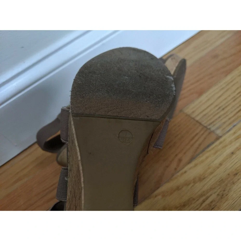 CL Laundry Dreamgirl Women's Wedge Sandals Brown Peep Toe Comfort Dress Shoes 7 - Picture 6 of 8